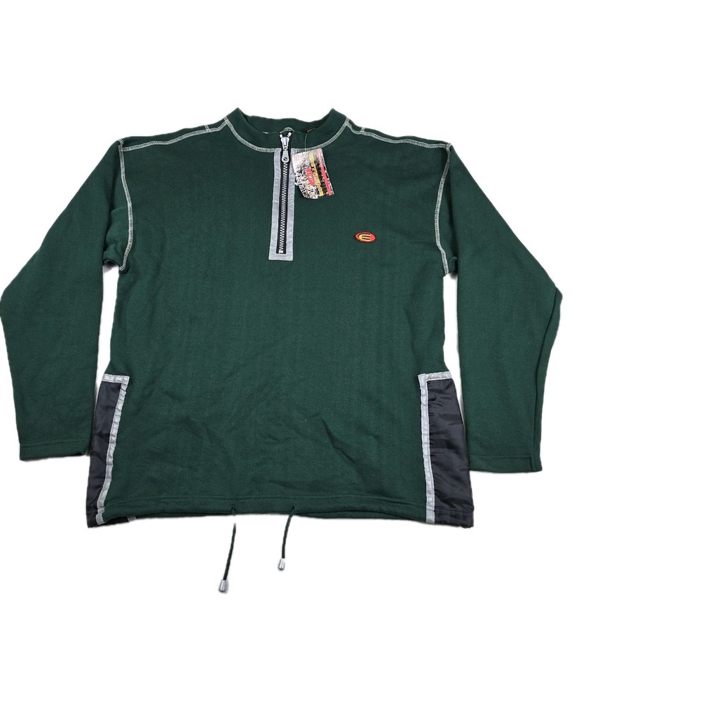 Vintage Extreme Limit Green Men's Size Large Quarter Zip Pullover‎ Y2K New